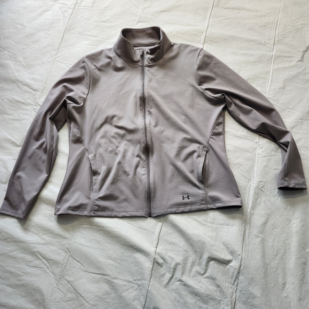 Under Armour Size 2XL Tetra Grey Zip-Up Jacket - Picture 3 of 9